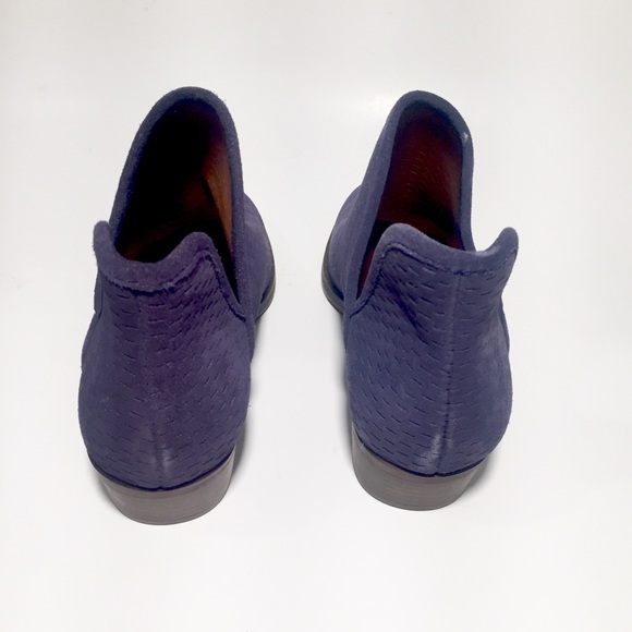 Sold Lucky Brand Baley Suede Blue Booties - Picture 5 of 8
